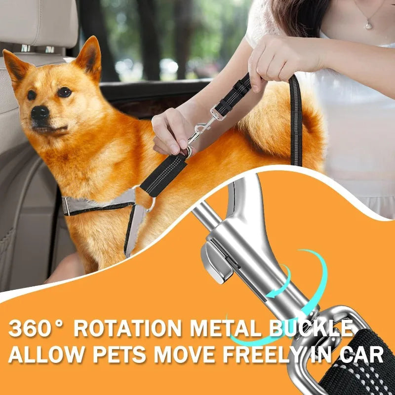 2-in-1 Verstellbarer Auto-Sicherheitsgurt für Hunde & Katzen