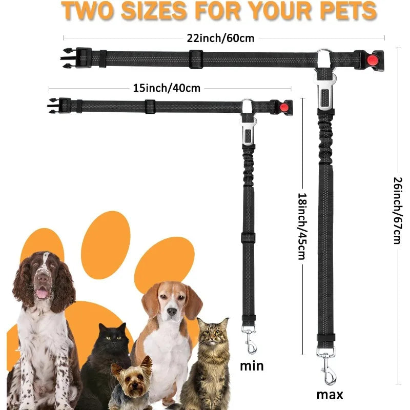 2-in-1 Verstellbarer Auto-Sicherheitsgurt für Hunde & Katzen